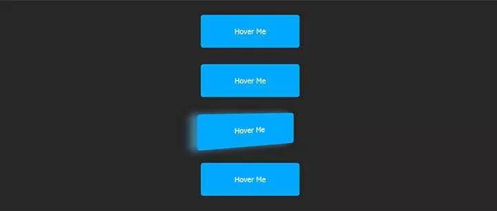 css3鼠标悬停按钮倾斜变形发光动画特效 - 项目资源网