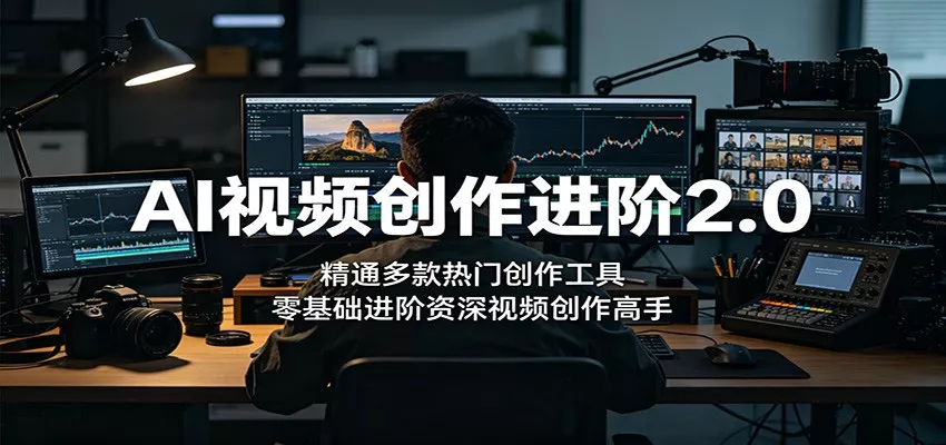 AI视频创作进阶2.0：精通多款热门创作工具，零基础进阶资深视频创作高手 - 项目资源网