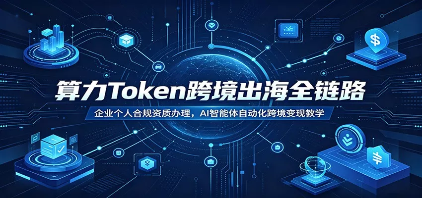 算力Token跨境出海全链路：企业个人合规资质办理，AI智能体自动化跨境变现教学 - 项目资源网