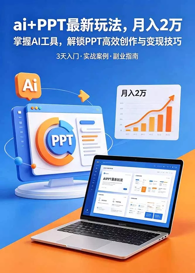 ai+PPT最新玩法,月入2万掌握AI工具,解锁PPT高效创作与变现技巧3天入门,实战案例·副业指南 ai+PPT最新玩法,月入2万掌握AI工具,解锁PPT高效创作与变现技巧3天入门,实战案例·副业指南