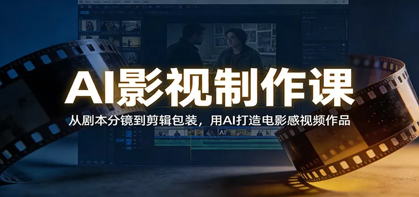 AI影视制作课：从剧本分镜到剪辑包装，用AI打造电影感视频作品 - 项目资源网