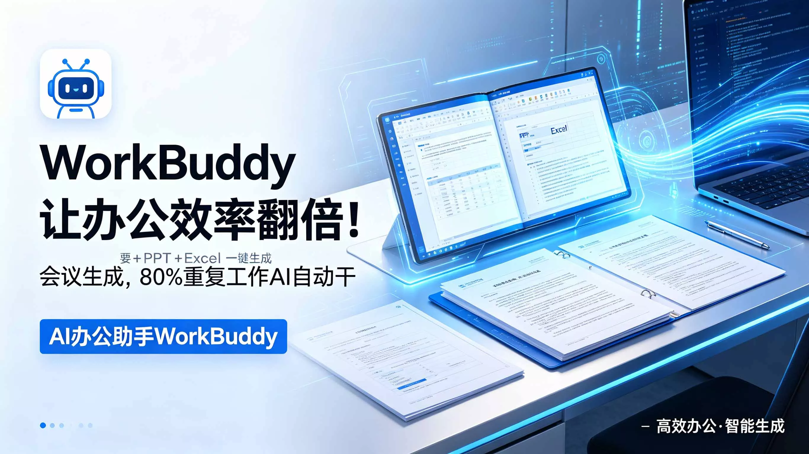 WorkBuddy让办公效率翻倍!会议纪要+PPT+Excel一键生成,80%重复工作AI自动干 WorkBuddy让办公效率翻倍!会议纪要+PPT+Excel一键生成,80%重复工作AI自动干