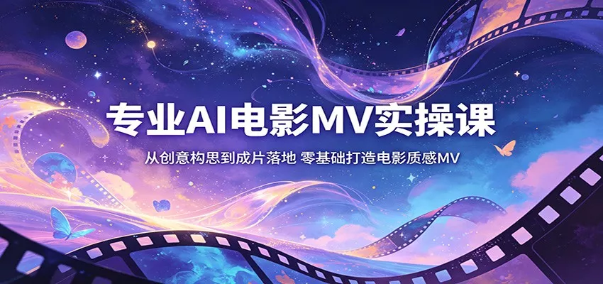 专业AI电影MV实操课：从创意构思到成片落地，零基础打造电影质感MV - 项目资源网