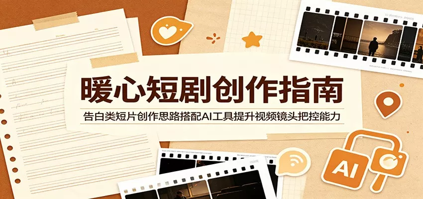 暖心短剧创作指南：告白类短片创作思路搭配AI工具提升视频镜头把控能力 - 项目资源网