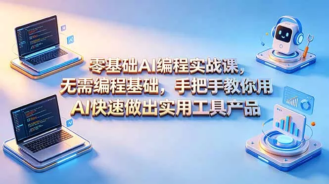零基础AI编程实战课-更新,无需编程基础,手把手教你用AI快速做出实用工具产品 零基础AI编程实战课-更新,无需编程基础,手把手教你用AI快速做出实用工具产品