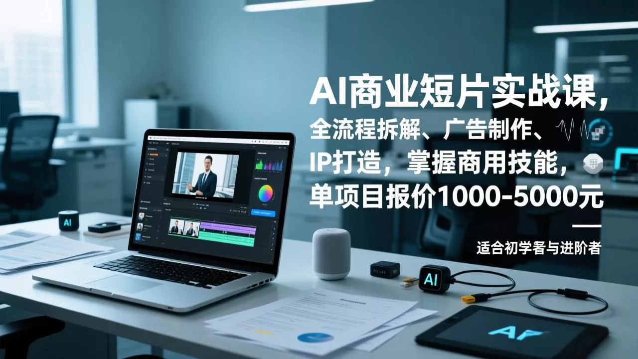 AI商业短片实战课,全流程拆解、广告制作、IP打造,掌握商用技能,单项目报价1000-5000元 AI商业短片实战课,全流程拆解、广告制作、IP打造,掌握商用技能,单项目报价1000-5000元