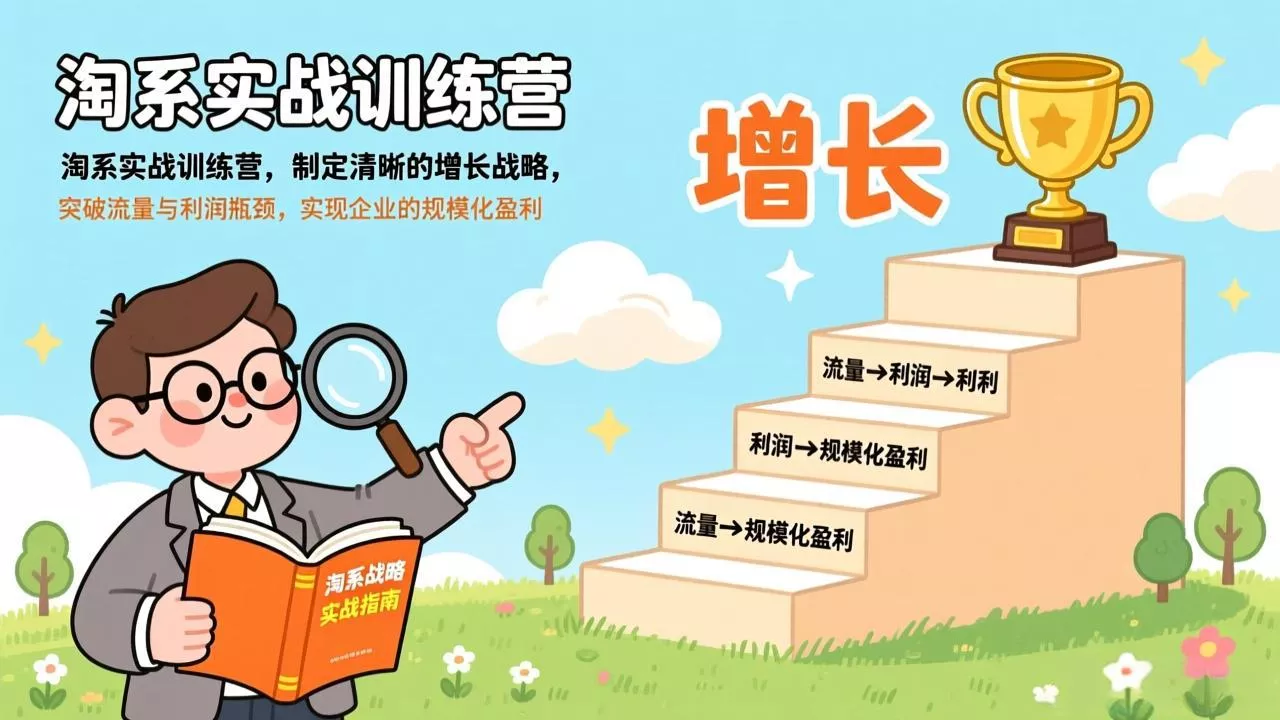 淘系实战训练营，制定清晰的增长战略，突破流量与利润瓶颈，实现企业的规模化盈利 - 项目资源网