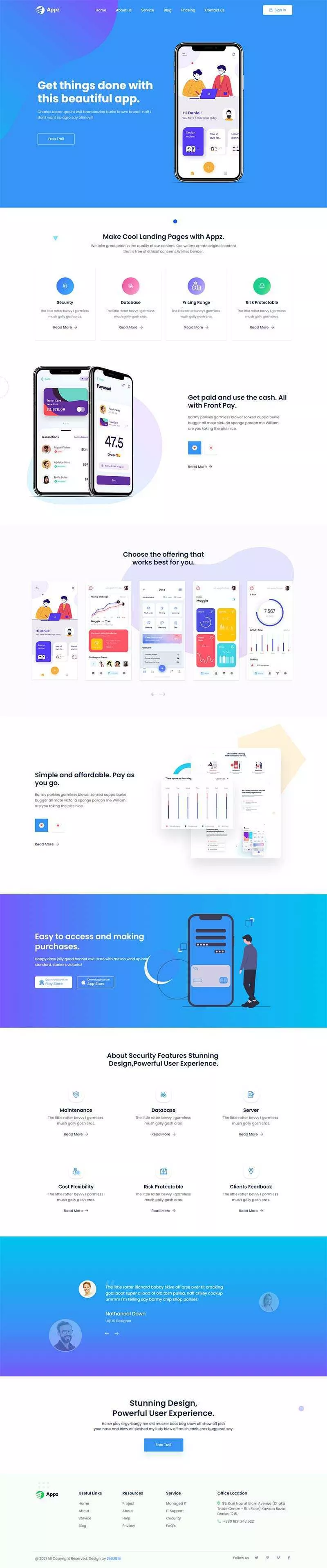 bootstrap手机app应用软件官网HTML5模板 - 项目资源网