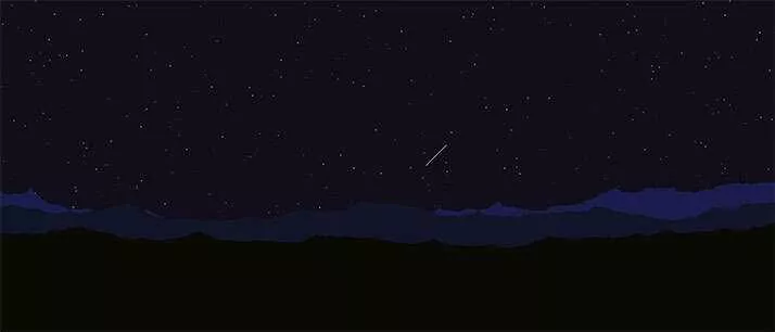 html5 canvas山顶夜空流星划过背景动画特效 - 项目资源网