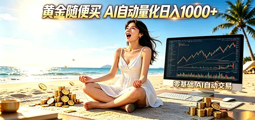 黄金随便买？AI自动外汇量化交易 在家当皇帝 日入1000+ - 项目资源网