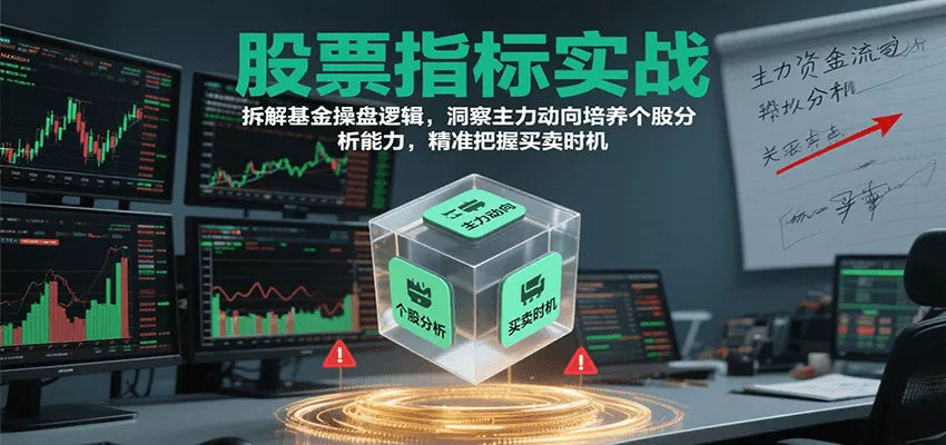 股票指标实战，基金操盘逻辑拆解，洞察主力动向培养个股分析能力把握买卖时机(更新) - 项目资源网