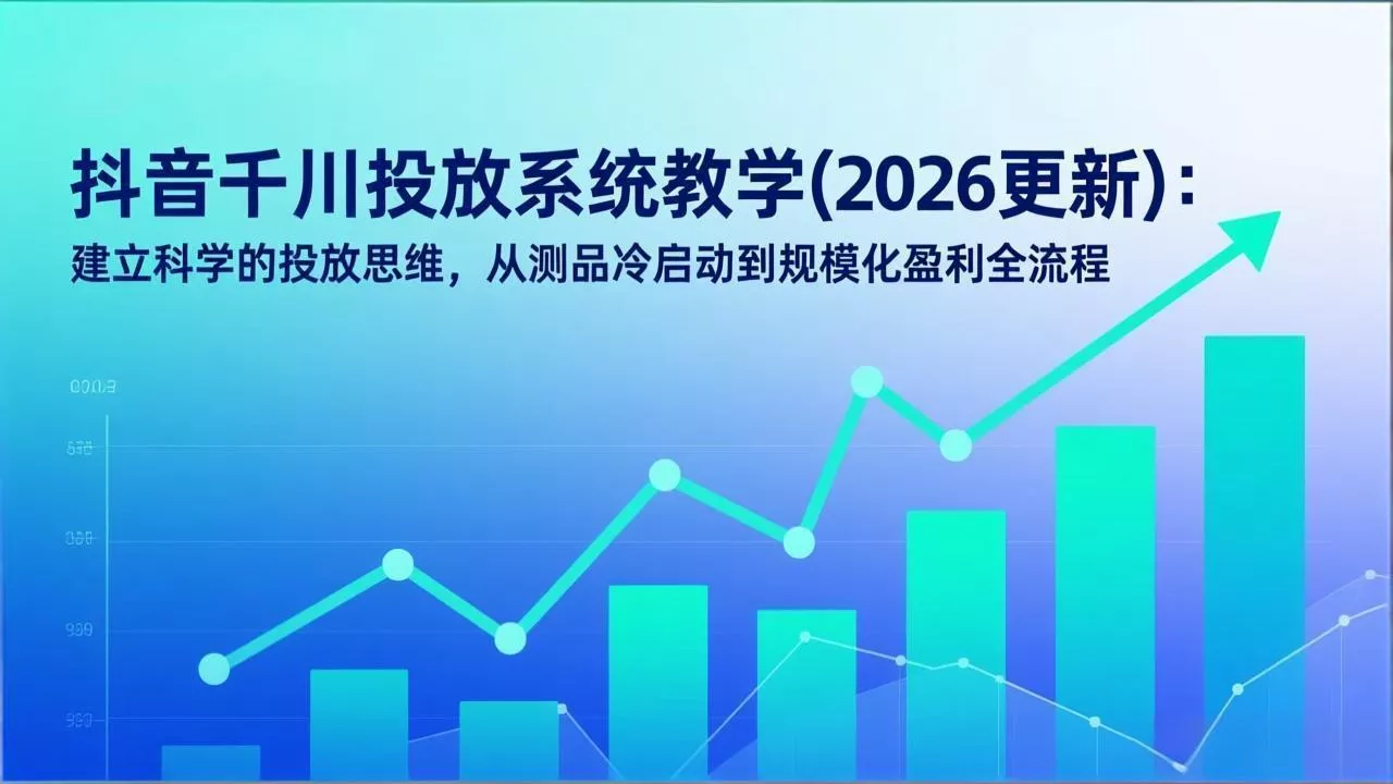 抖音千川投放系统教学(2026更新 抖音千川投放系统教学(2026更新