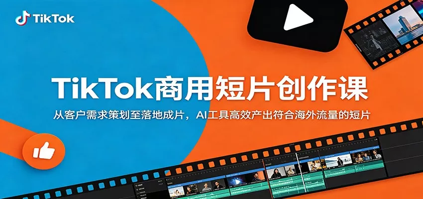 TikTok商用短片创作课：从客户需求策划至落地成片，AI工具高效产出符合海外流量的短片 - 项目资源网