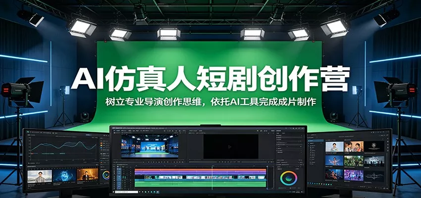 AI仿真人短剧创作营：树立专业导演创作思维，依托AI工具完成成片制作 - 项目资源网