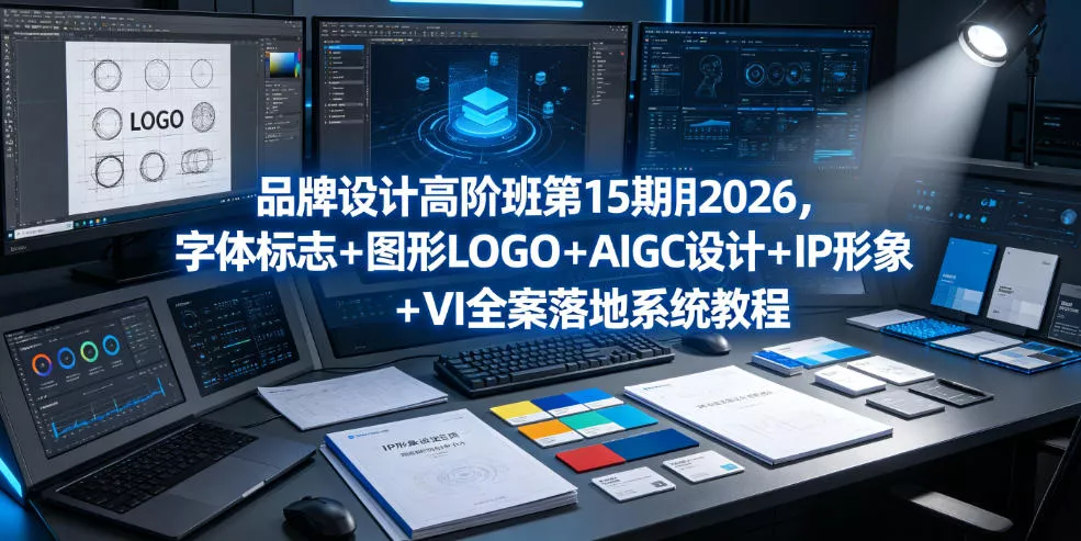 品牌设计高阶班第15期2026，字体标志＋图形LOGO＋AIGC设计＋IP形象＋VI全案落地系统教程 - 项目资源网