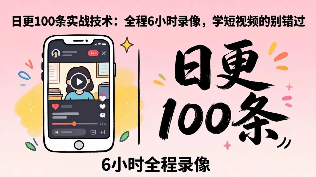 某工作坊东莞2026年4月12线下课:日更100条实战:全程6小时录像,学短视频的别错过 某工作坊东莞2026年4月12线下课:日更100条实战:全程6小时录像,学短视频的别错过