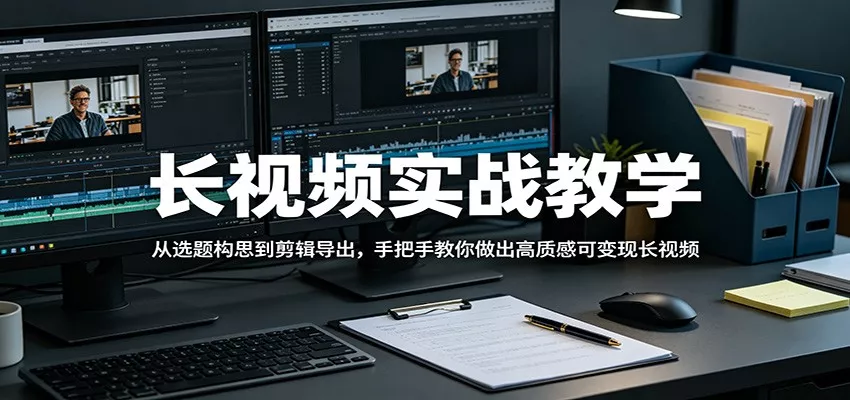 长视频实战教学,从选题构思到剪辑导出,手把手教你做出高质感可变现长视频 - 项目资源网