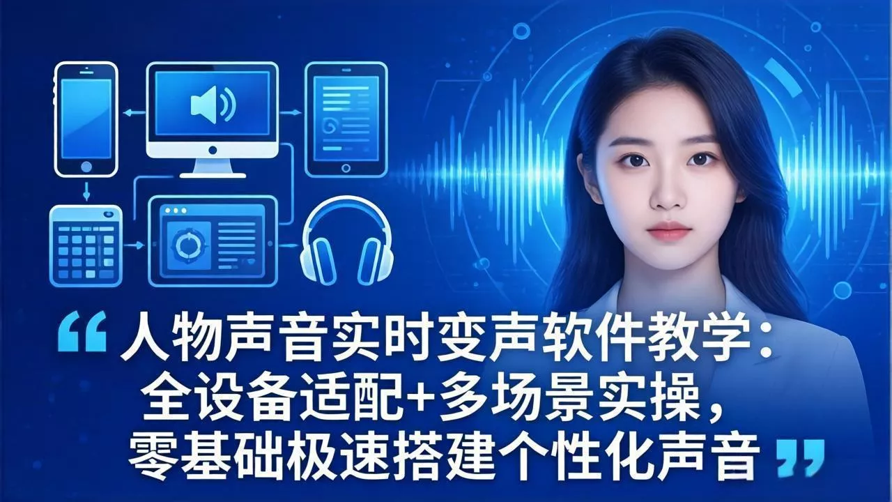 人物声音实时变声软件教学:全设备适配+多场景实操,零基础极速搭建个性化声音 人物声音实时变声软件教学:全设备适配+多场景实操,零基础极速搭建个性化声音