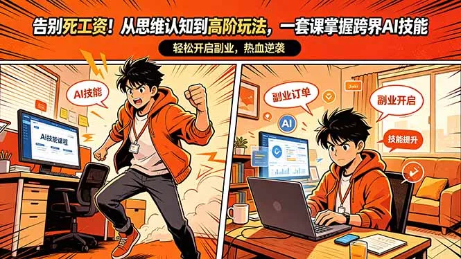 告别死工资!从思维认知到高阶玩法,一套课掌握跨界AI技能,轻松开启副业 告别死工资!从思维认知到高阶玩法,一套课掌握跨界AI技能,轻松开启副业