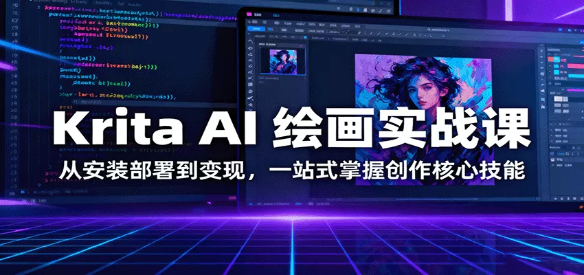 Krita AI 绘画实战课：从安装部署到变现，一站式掌握创作核心技能 - 项目资源网