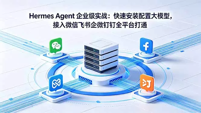 Hermes Agent 企业级实战：快速安装配置大模型，接入微信飞书企微钉钉全平台打通 - 项目资源网