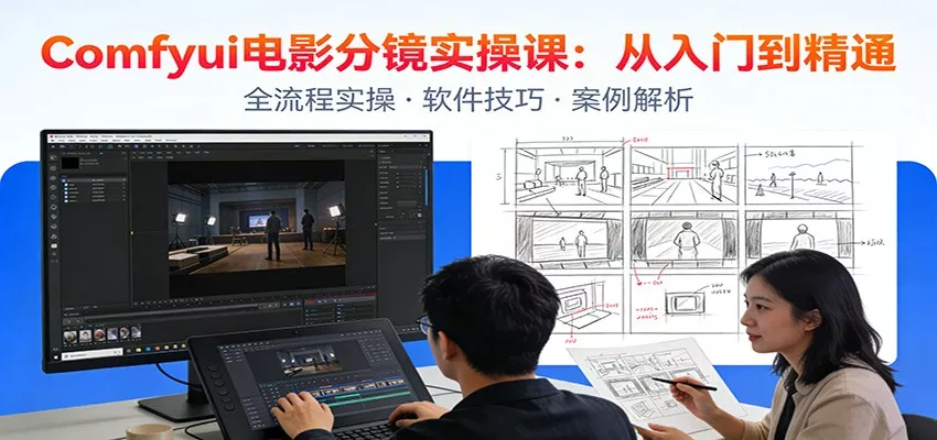 ComfyUI电影分镜实操课：分镜一致性，全流程AI视频制作，零基础也能做专业分镜 - 项目资源网