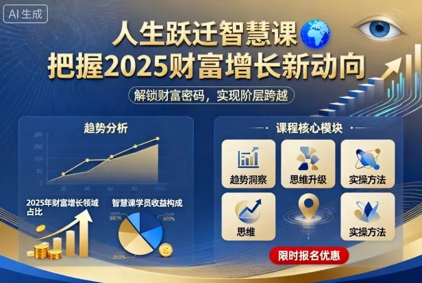 人生跃迁智慧课，把据2025财富增长新动向 - 项目资源网