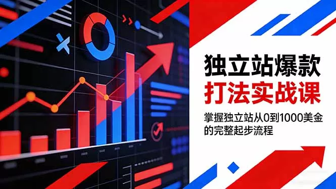 独立站爆款打法实战课,掌握独立站从0到1000美金的完整起步流程 独立站爆款打法实战课,掌握独立站从0到1000美金的完整起步流程