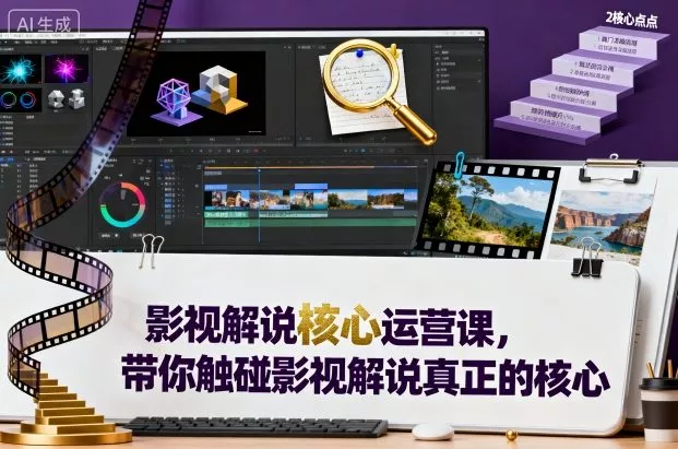 影视解说核心运营课，带你触碰影视解说真正的核心 - 项目资源网
