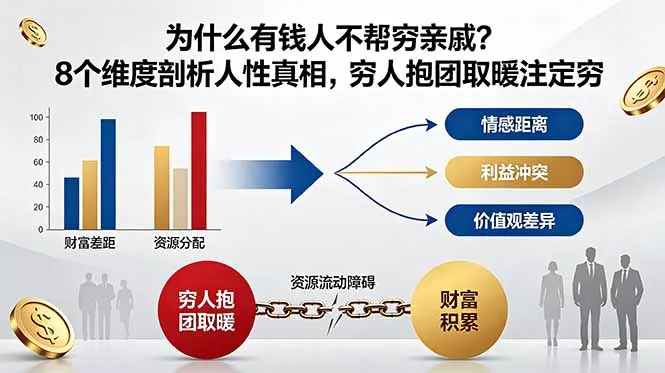 付费文章：为什么有钱人不帮穷亲戚？8个维度剖析人性真相，穷人抱团取暖注定穷 - 项目资源网