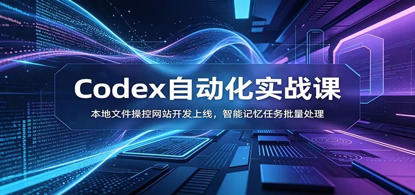 Codex自动化实战课：本地文件操控网站开发上线，智能记忆任务批量处理 - 项目资源网
