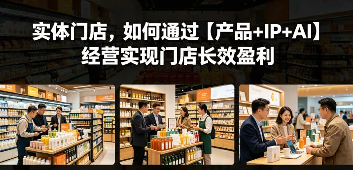 实体门店，如何通过【产品+IP+AI】经营实现门店长效盈利 - 项目资源网