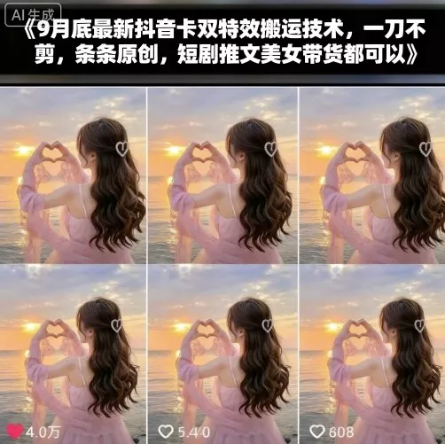 9月底最新抖音卡双特效搬运技术，一刀不剪，条条原创，短剧推文美女带货都可以 - 项目资源网