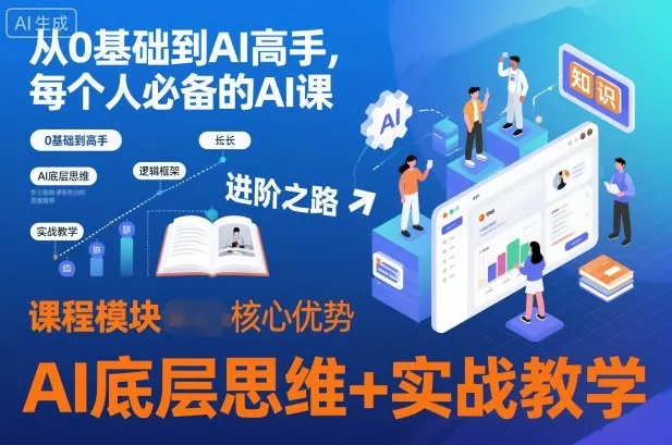 从0基础到AI高手,每个人必备的AI课,AI底层思维+实战教学