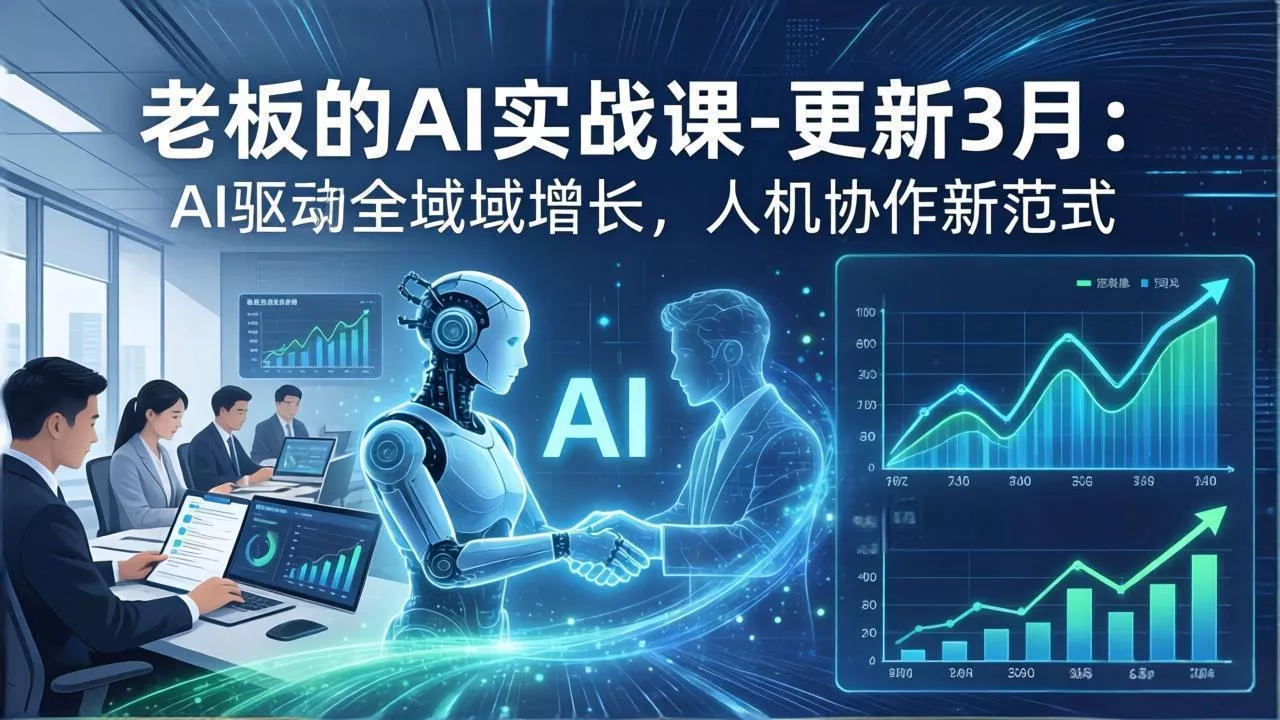 老板的AI实战课-更新3月：AI驱动全域增长，人机协作新范式，用AI提高企业效率、利润与竞争力 - 项目资源网