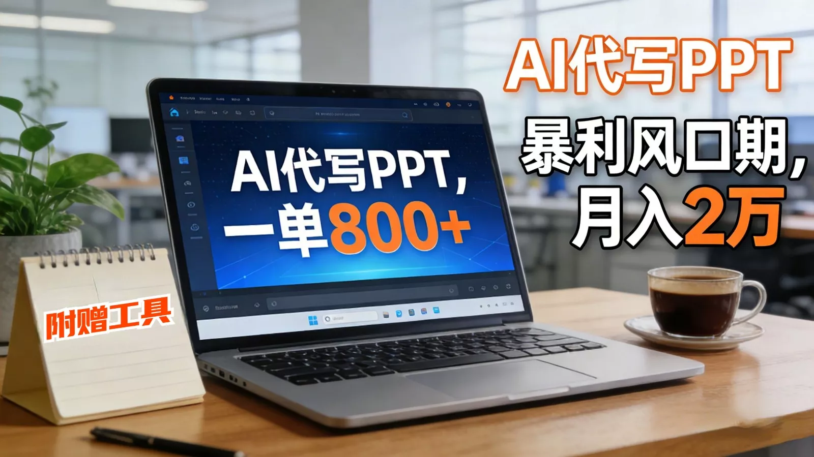 AI 代写做 PPT！一单狂赚 800+，风口期月入 2 万(工具 + 提示词直接送) - 项目资源网