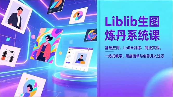 Liblib生图炼丹系统课,基础应用、LoRA训练、商业实战,一站式教学,赋能接单与创作月入过万 Liblib生图炼丹系统课,基础应用、LoRA训练、商业实战,一站式教学,赋能接单与创作月入过万