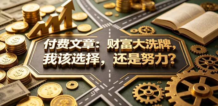 付费文章:财富大洗牌,我该选择,还是努力? 付费文章:财富大洗牌,我该选择,还是努力?