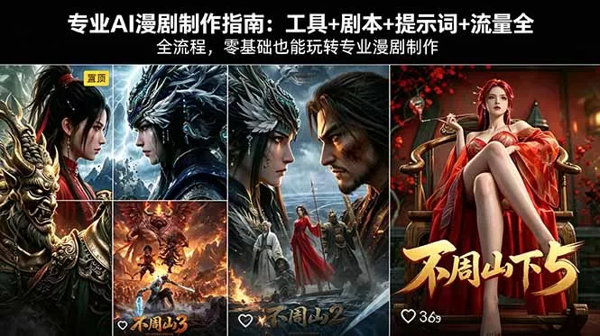 专业AI漫剧制作指南:工具+剧本+提示词+流量全流程,零基础也能玩转专业漫剧制作 专业AI漫剧制作指南:工具+剧本+提示词+流量全流程,零基础也能玩转专业漫剧制作