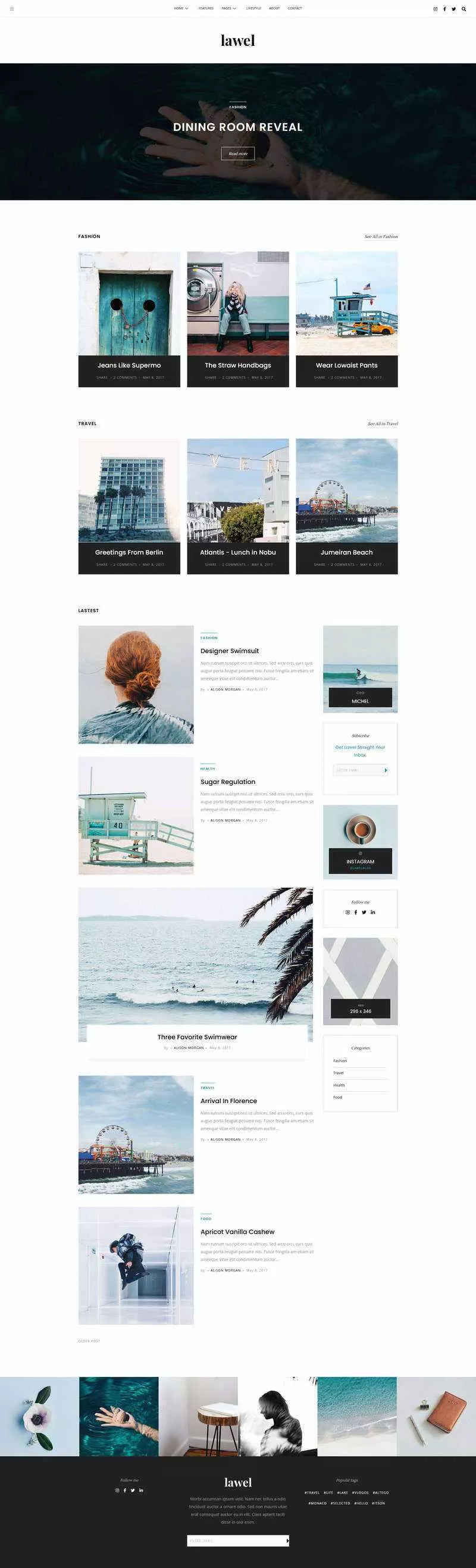 BootStrap5旅游图文相册博客HTML模板 - 项目资源网