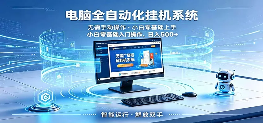 智能广告挂机无需值守，小白上手轻松实现每日增收 - 项目资源网