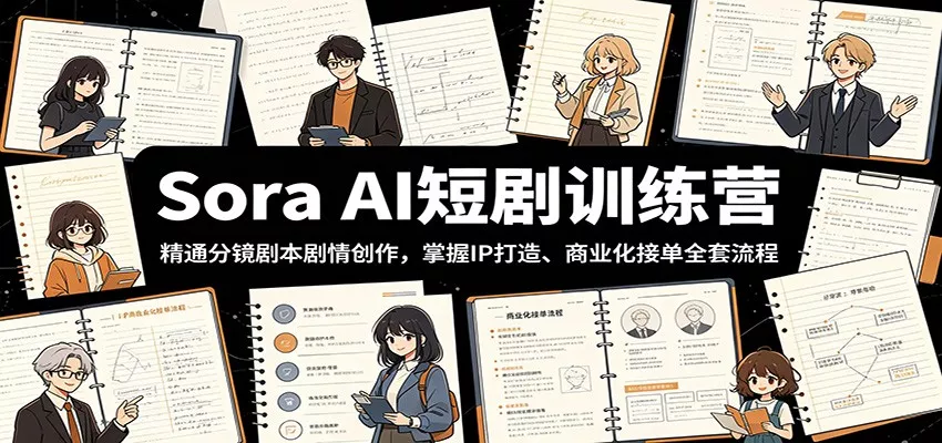 Sora AI短剧训练营：精通分镜剧本剧情创作，掌握IP打造、商业化接单全套流程 - 项目资源网