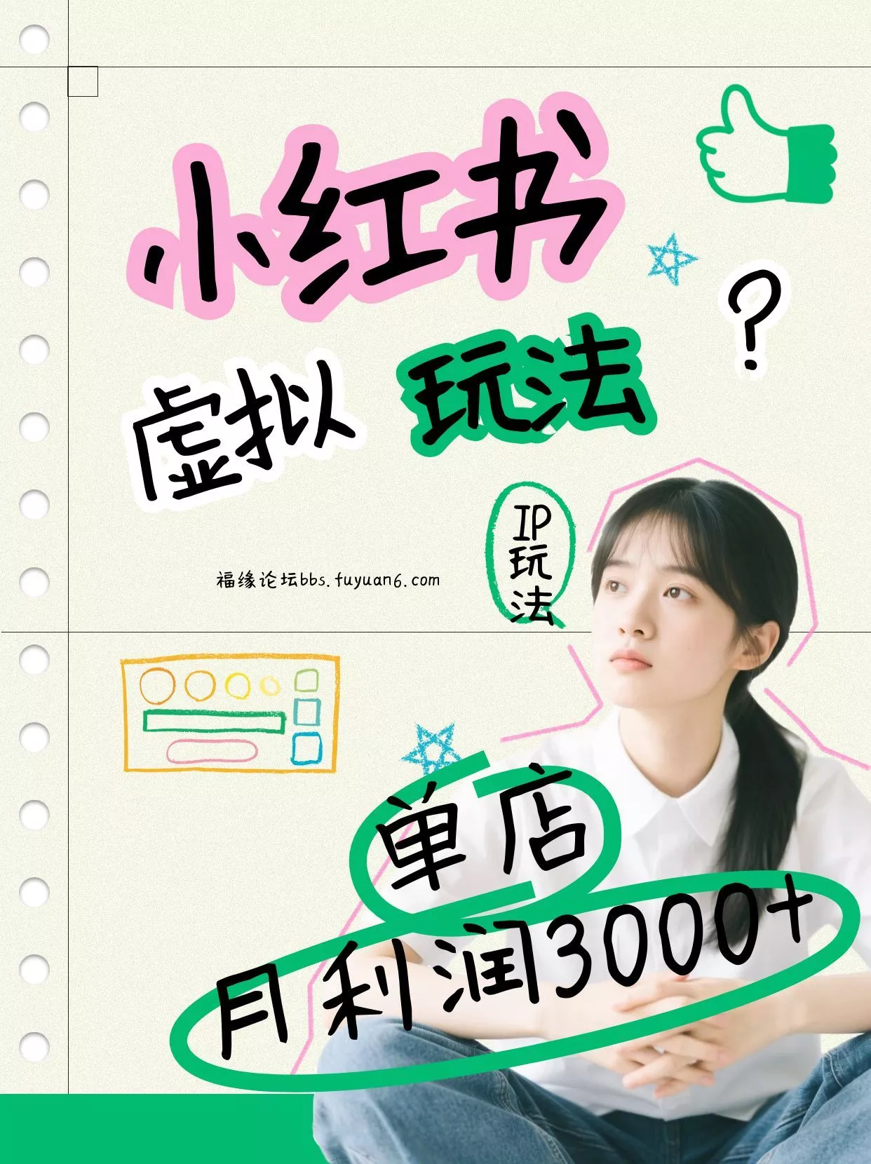 小红书虚拟玩法(铺货流和单品玩法)，单店月利润3000+，IP打法+原创商品(0违规) - 项目资源网