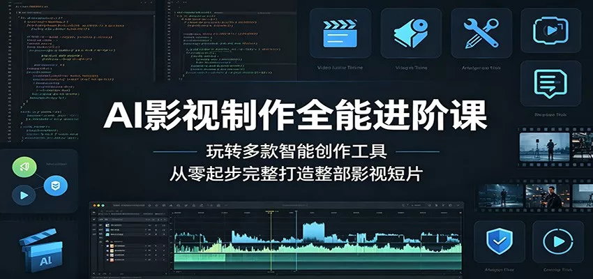 AI影视制作全能进阶课：玩转多款智能创作工具，从零起步完整打造整部影视短片 - 项目资源网