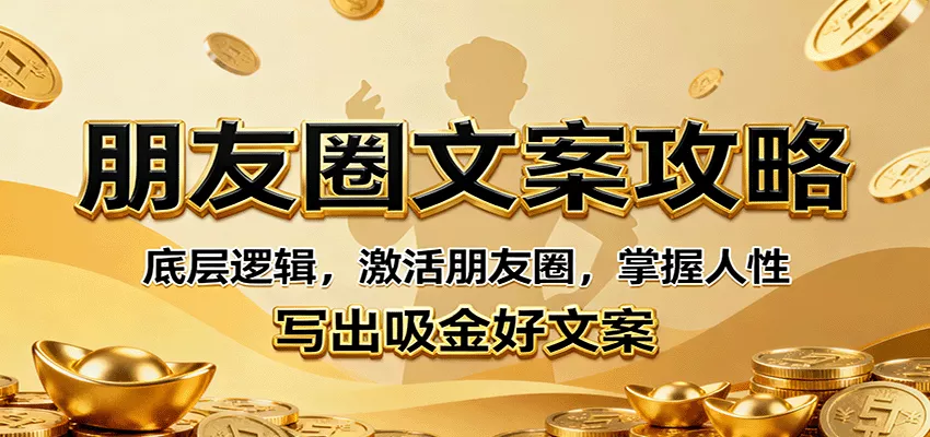 朋友圈文案攻略：底层逻辑，激活朋友圈，掌握人性，写出吸金好文案 - 项目资源网