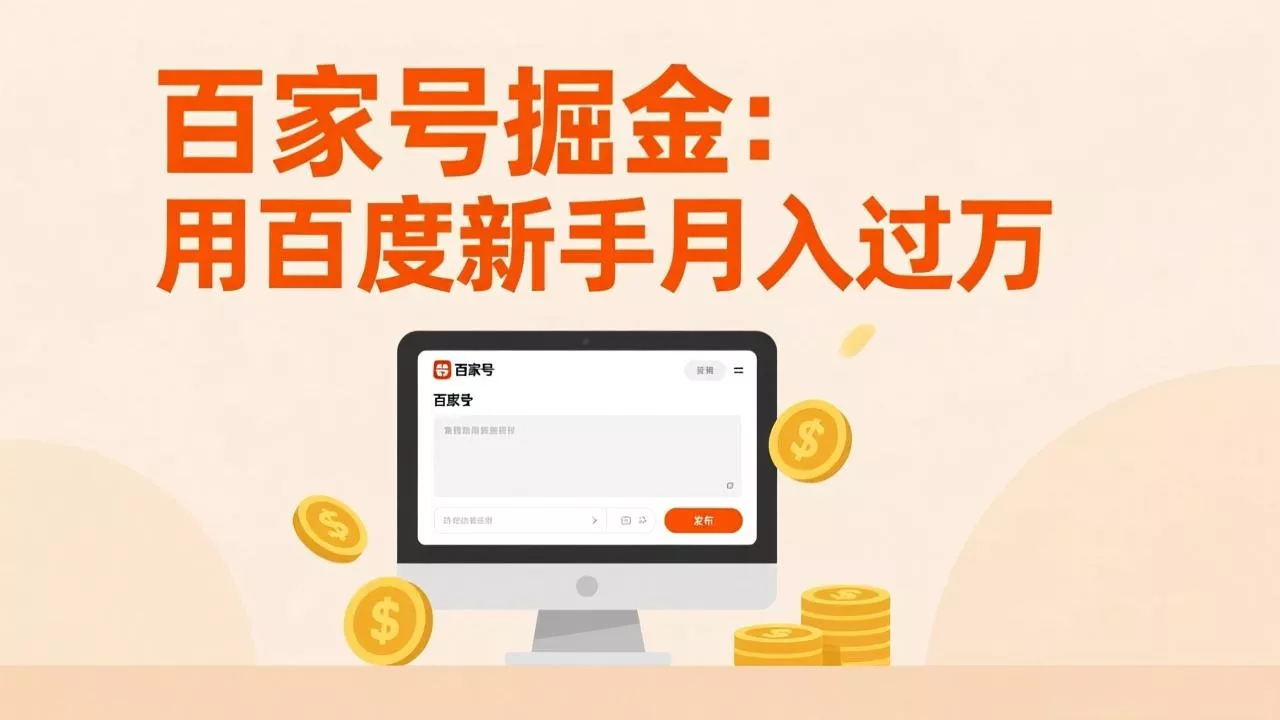 百家号掘金：用百度新手月入过万，日入300，无需引流，全新手机搬砖项目 - 项目资源网