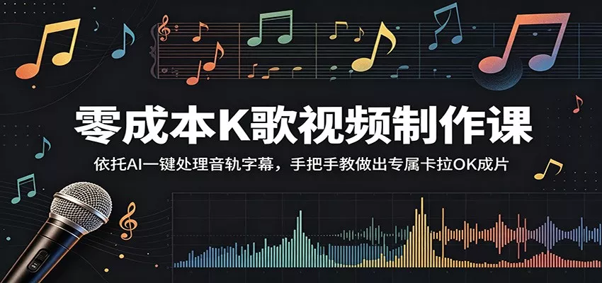 零成本K歌视频制作课:依托AI一键处理音轨字幕,手把手教做出专属卡拉OK成片 - 项目资源网