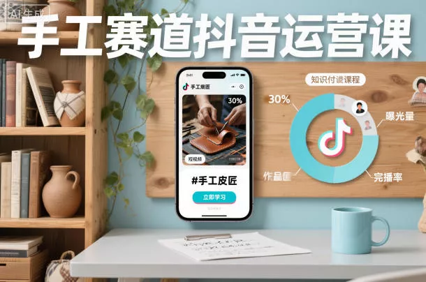 手工赛道抖音运营课,手工赛道流量运营