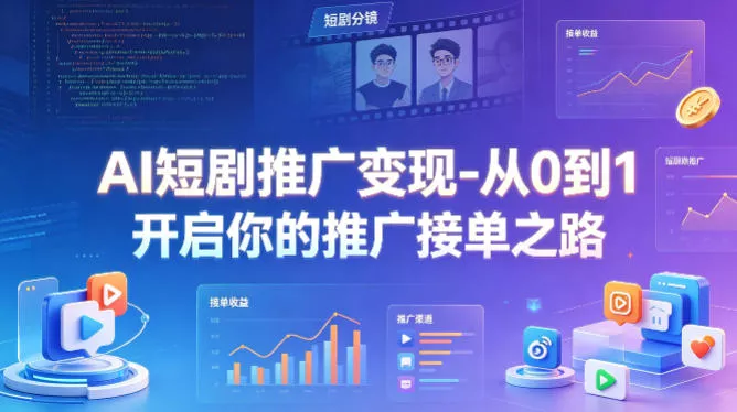 AI短剧推广变现-从0到1开启你的推广接单之路 AI短剧推广变现-从0到1开启你的推广接单之路