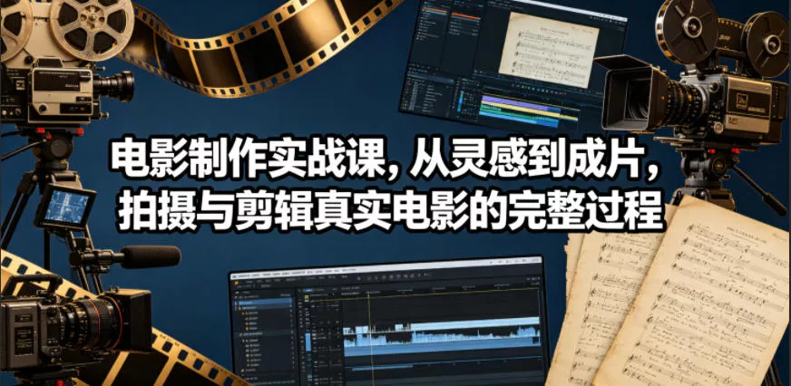 电影制作实战课,从灵感到成片,拍摄与剪辑真实电影的完整过程【原创双语字幕】 电影制作实战课,从灵感到成片,拍摄与剪辑真实电影的完整过程【原创双语字幕】